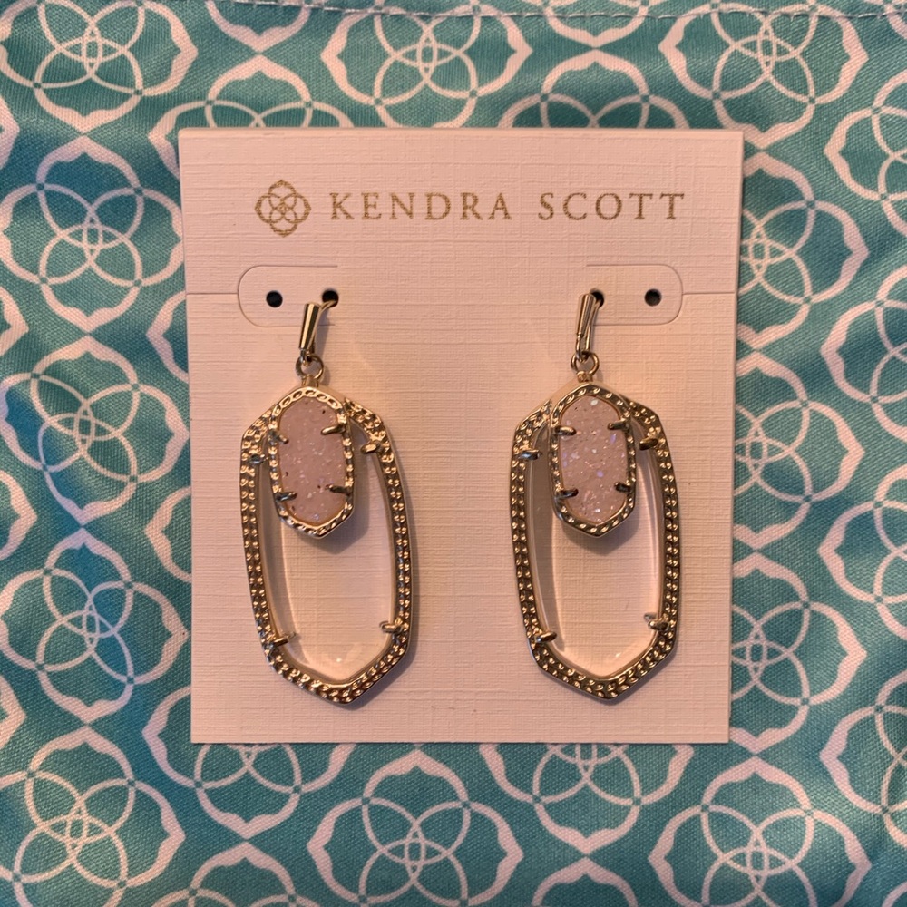 Kendra Scott Emmy Drop Earrings in Clear Cosmic